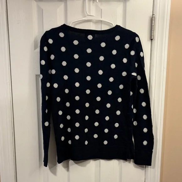 Old Navy Dark Blue Sweater with White Dots - Picture 3 of 3